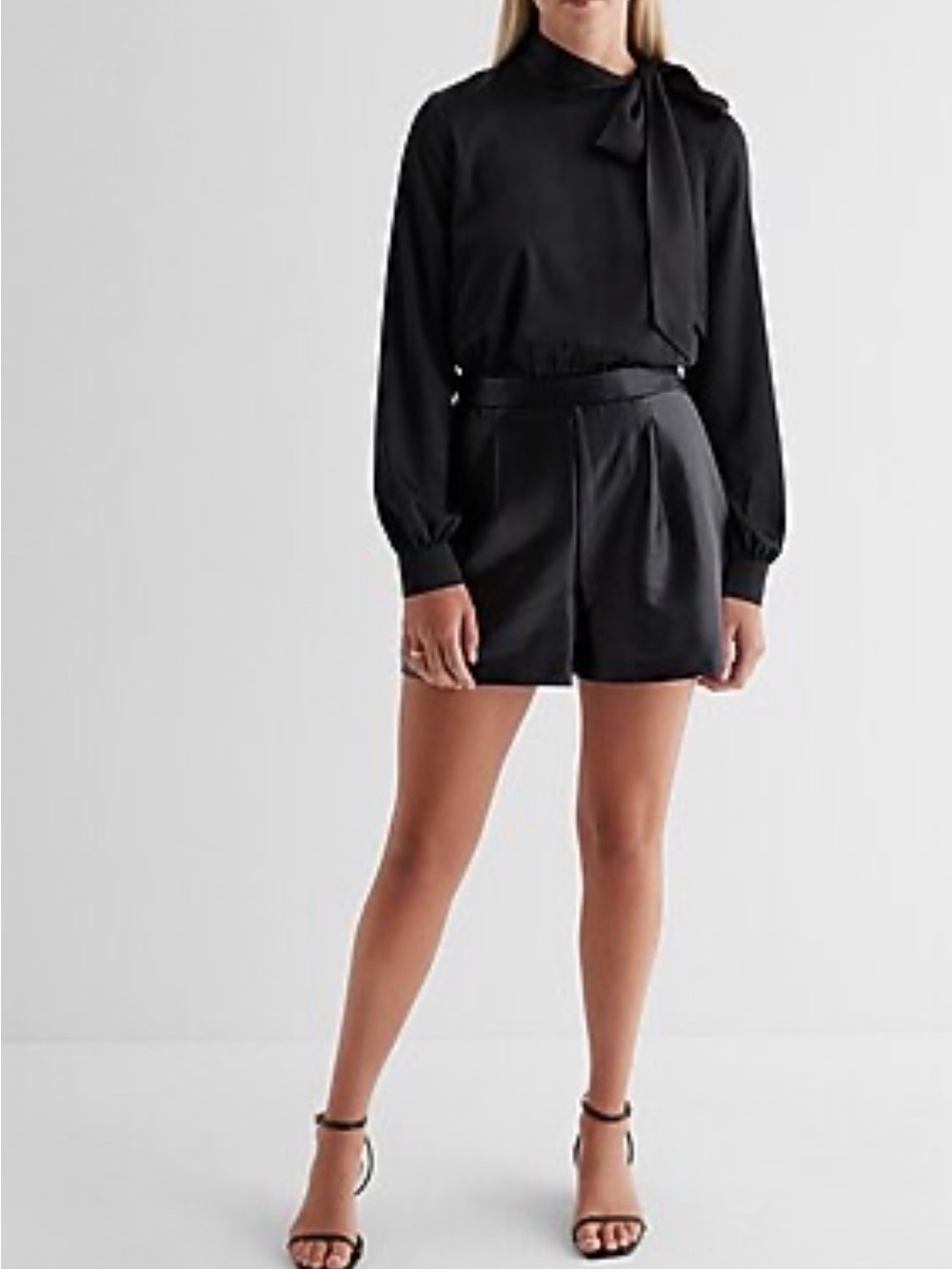 NWT Express faux leather shorts jumpsuit.